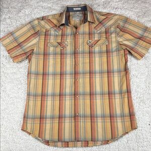 Cody James Men's Plaid Short Sleeve Snap Western Shirt - Multicolor, Size Medium